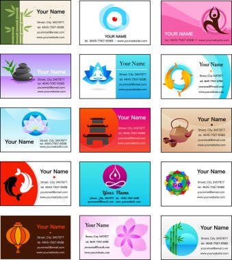 Collection of Zen business cards clipart