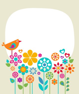 Easter card template - 1 clipart