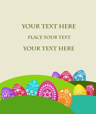 Easter card template - 2 clipart