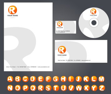 Letterhead design with logo - 4 clipart