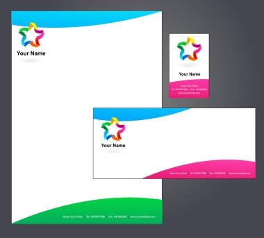 Letterhead design with logo - 5 clipart