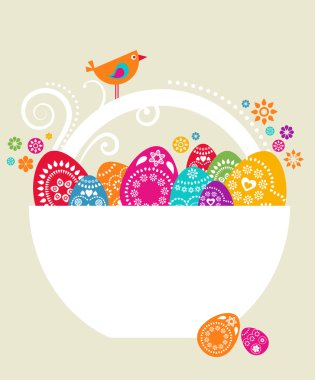 Easter card template - 9 clipart