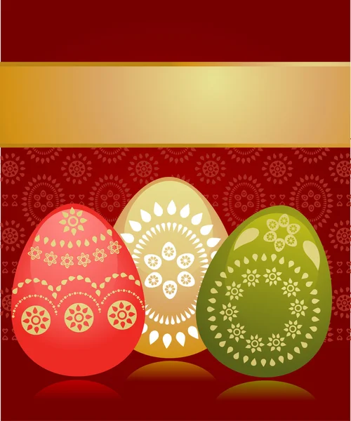 Modello di carta di Pasqua - 4 — Vettoriale Stock
