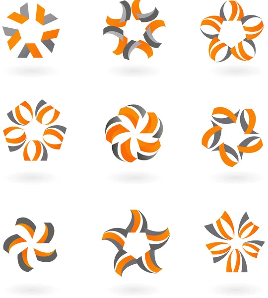 Ícones e logotipos abstratos - 5 — Vetor de Stock