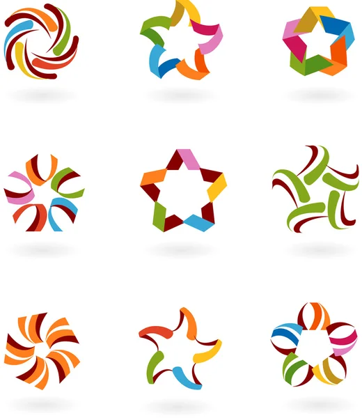Abstracte pictogrammen en logo's - 6 — Stockvector