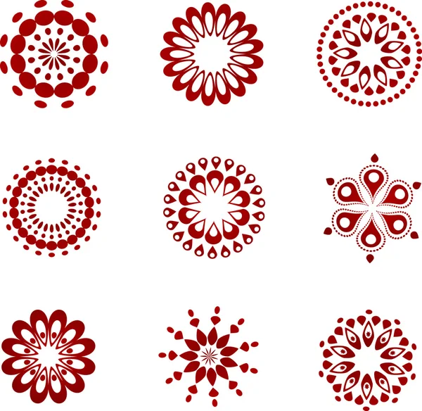 Collection d'icônes en dentelle — Image vectorielle