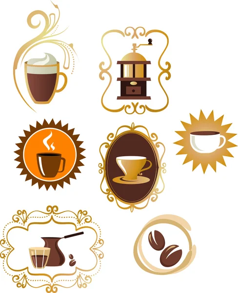 Kahve Icons set - 4 — Stok Vektör