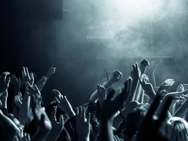 Publiken på en konsert — Stockfoto