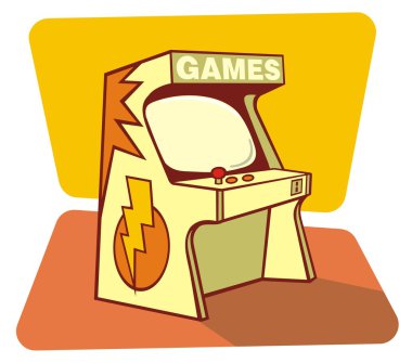 Retro games console clipart