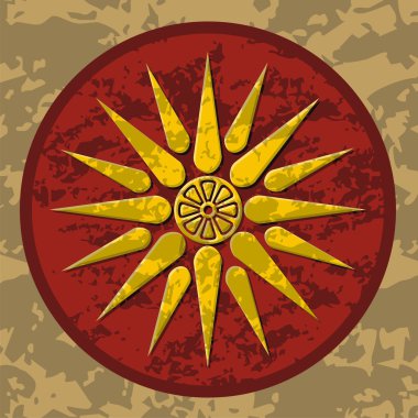 Macedonia symbol color clipart