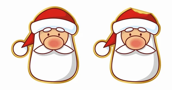 Santa sticker — Stock Vector