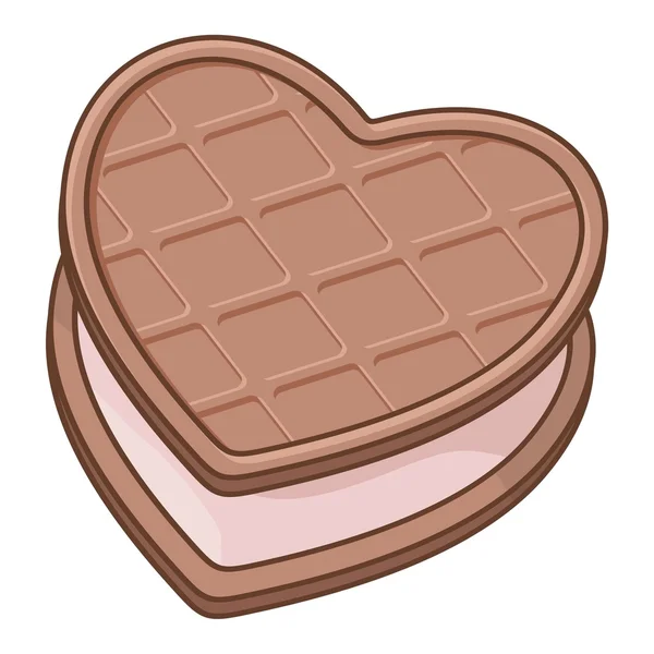 Heart biscuit — Stock Vector