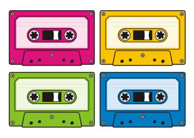 Audio cassettes clipart