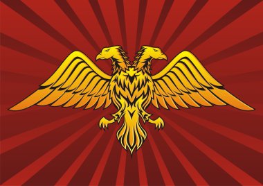 Two headed eagle clipart