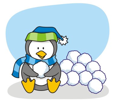 Little penguin 3 clipart