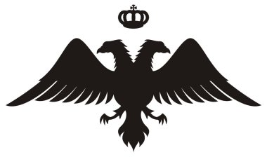 Double headed eagle silhouette clipart