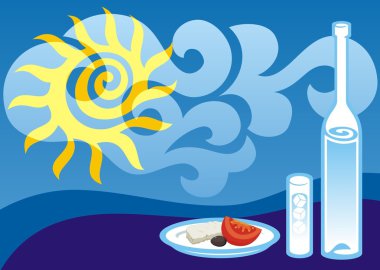 Greek summer clipart