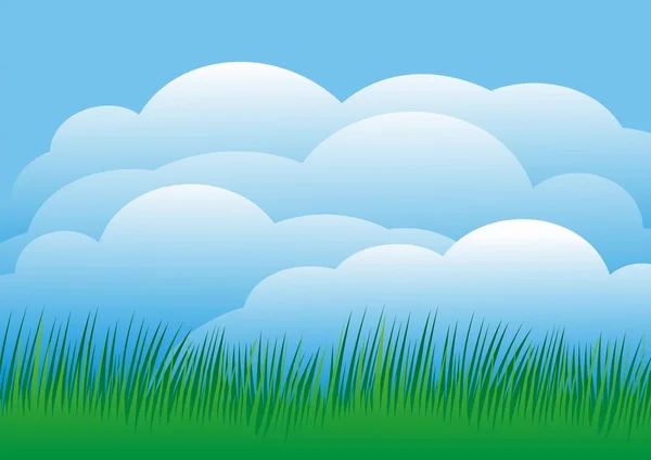 Sky with grass — Stock Vector