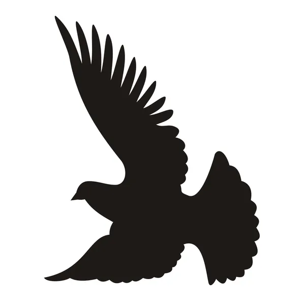 Güvercin siluet — Stok Vektör