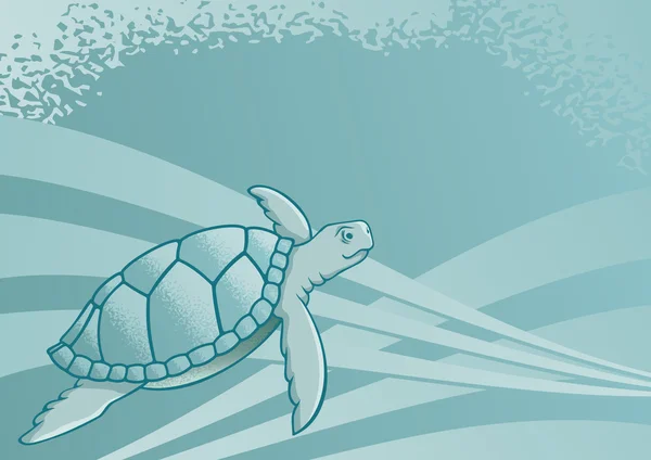 Fondo de tortuga marina — Vector de stock
