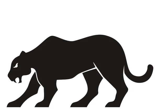 Panthersilhouette — Stockvektor