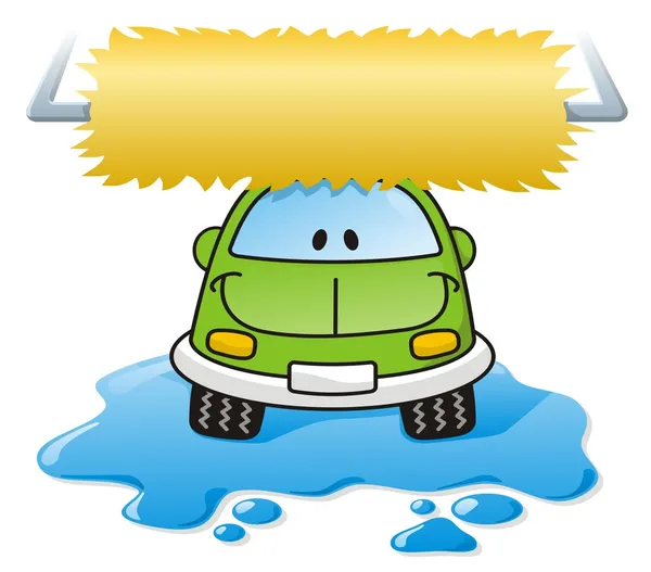Lavage voiture vert — Image vectorielle