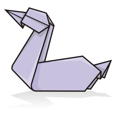 Origami duck clipart