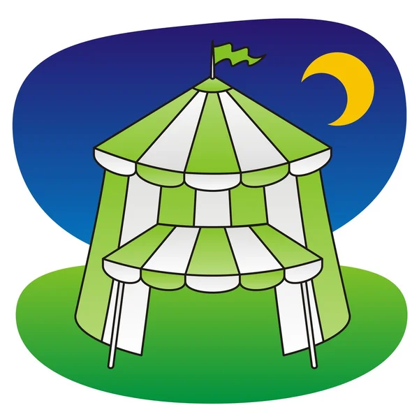 Sirk çadırına yeşil — Stok Vektör