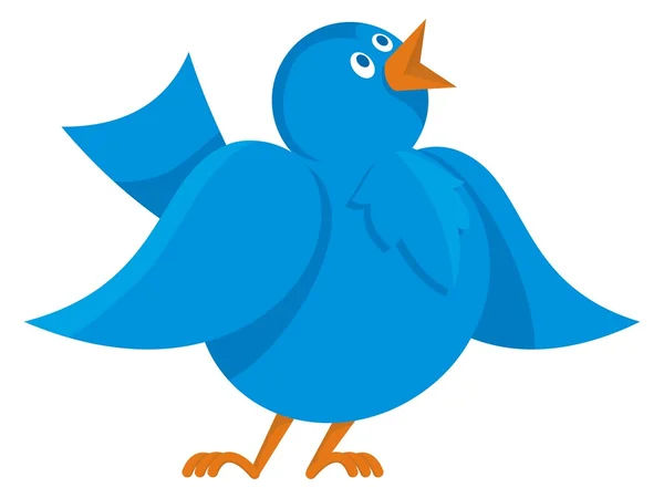 Comunicação pássaro azul —  Vetores de Stock