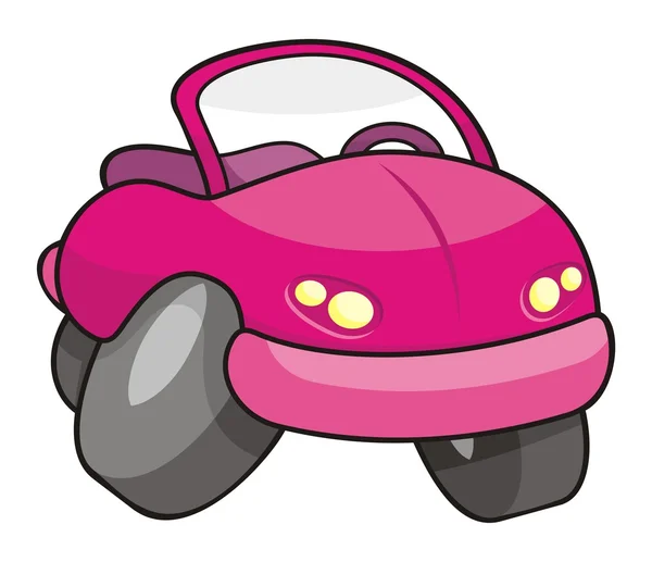 Kreskówka różowy samochód — Wektor stockowy