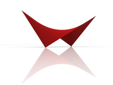 Hyperbolic paraboloid red clipart