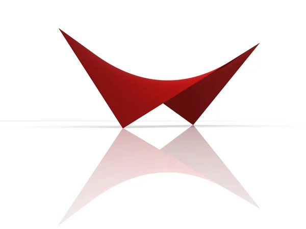 Vermelho parabolóide hiperbólico — Fotografia de Stock