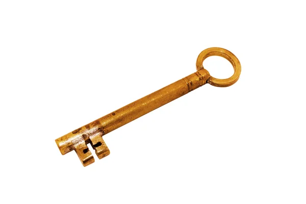 Oude bronzen sleutel — Stockfoto