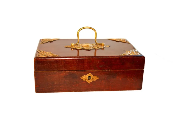 Old retro wooden casket — Stock Photo, Image