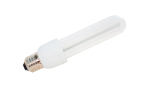 Lámpara de bajo consumo en blanco — Foto de Stock