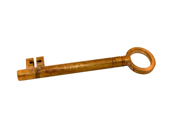 Starý bronzový klíč — Stock fotografie