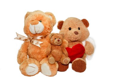 Toy soft bears with heart clipart