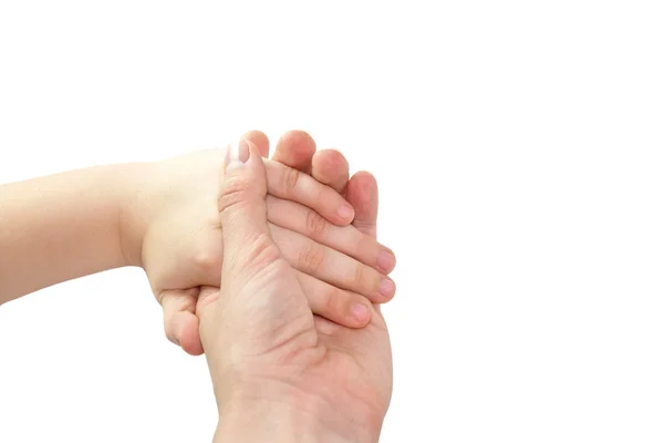 stock image Hand of mother holds a hand of the child