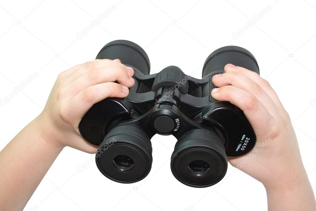 The binocular of black color