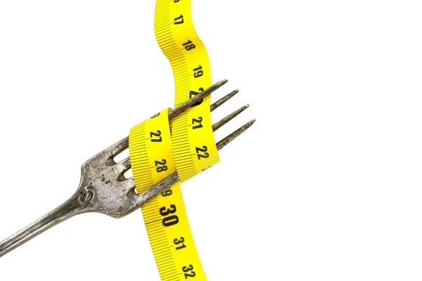 Plug- and -gele centimeter Stockafbeelding