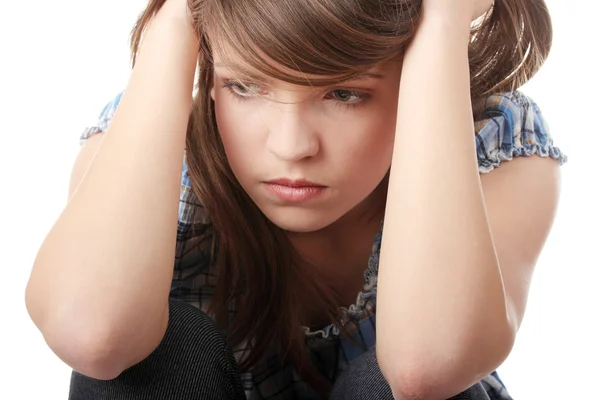 10 代の少女のうつ病 — ストック写真