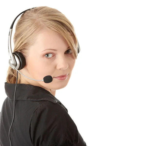 Beautiful customer service operator — Stock Photo, Image