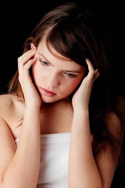 10 代の少女のうつ病 ロイヤリティフリーのストック画像