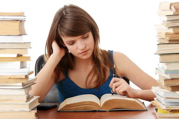 Teen girl learning Stock Picture