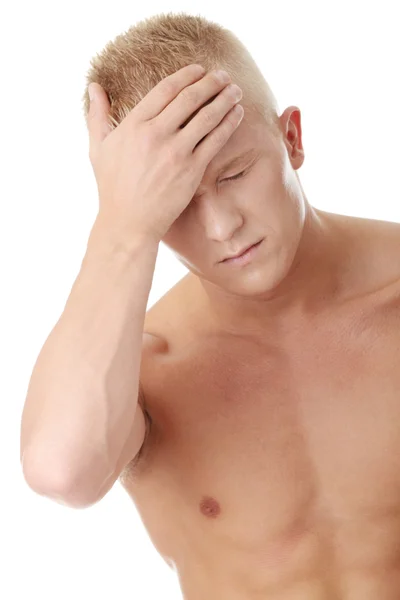 Homens com dor de cabeça — Fotografia de Stock