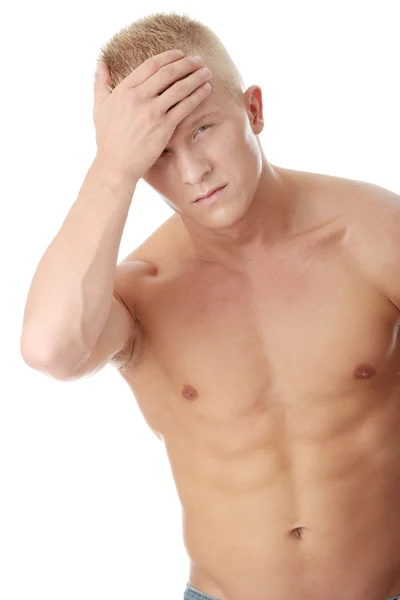 Baş ağrısı ile erkekler — Stok fotoğraf