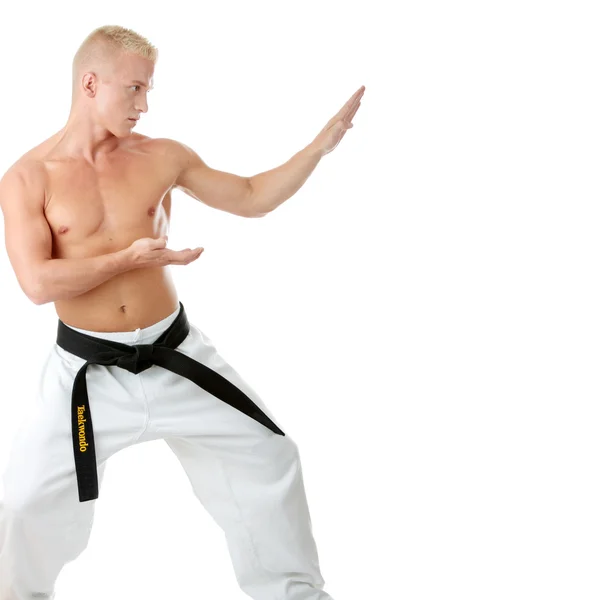 Zawodnikiem taekwondo — Zdjęcie stockowe