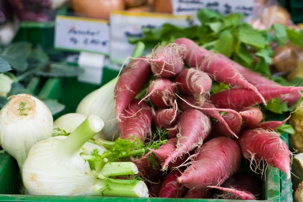 시장에 있는 채소들 — 스톡 사진