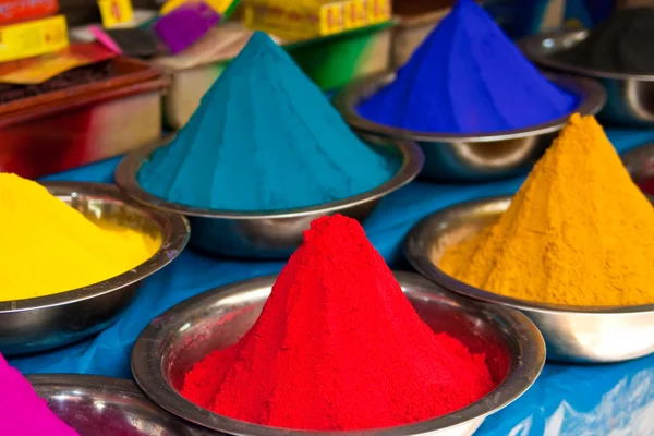Indický barevné pudry — Stock fotografie