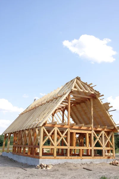 Casa de madeira ecológica — Fotografia de Stock
